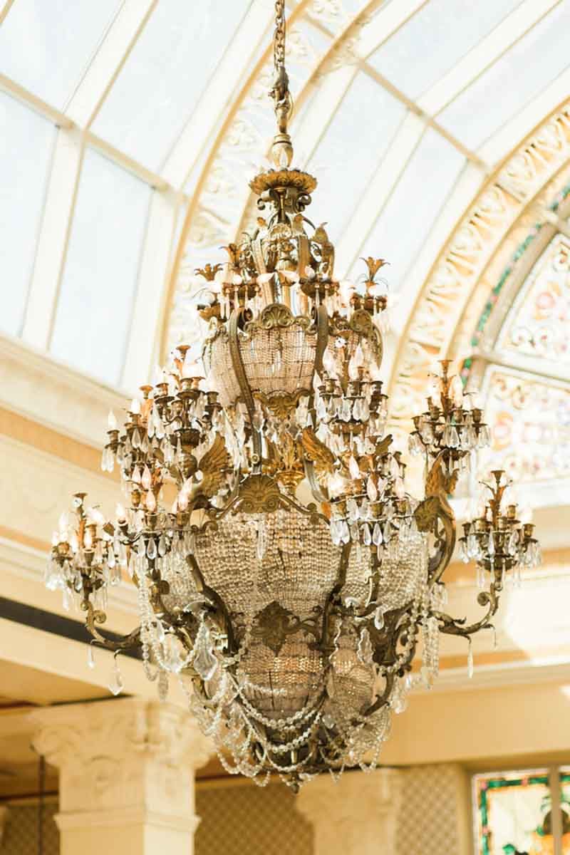 crystal chandelier at the Ballroom at Church Street