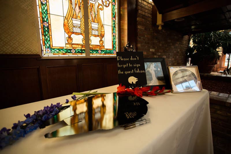Millennium Falcon wedding guest book