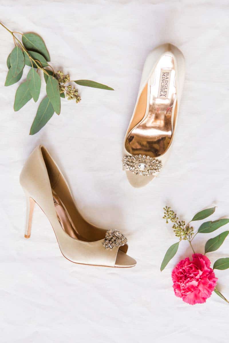 champagne badgley mischka bridal shoes
