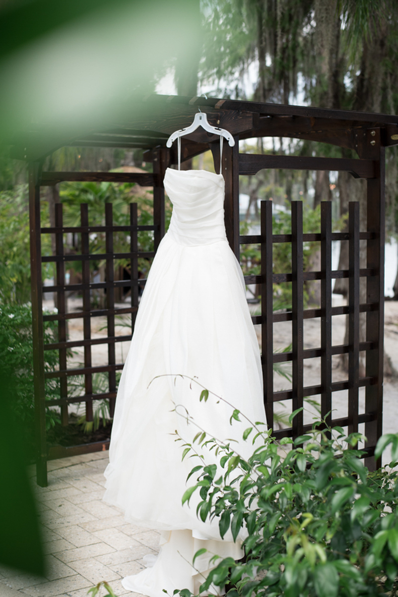 Vera Wang wedding dress for wedding at Paradise Cove