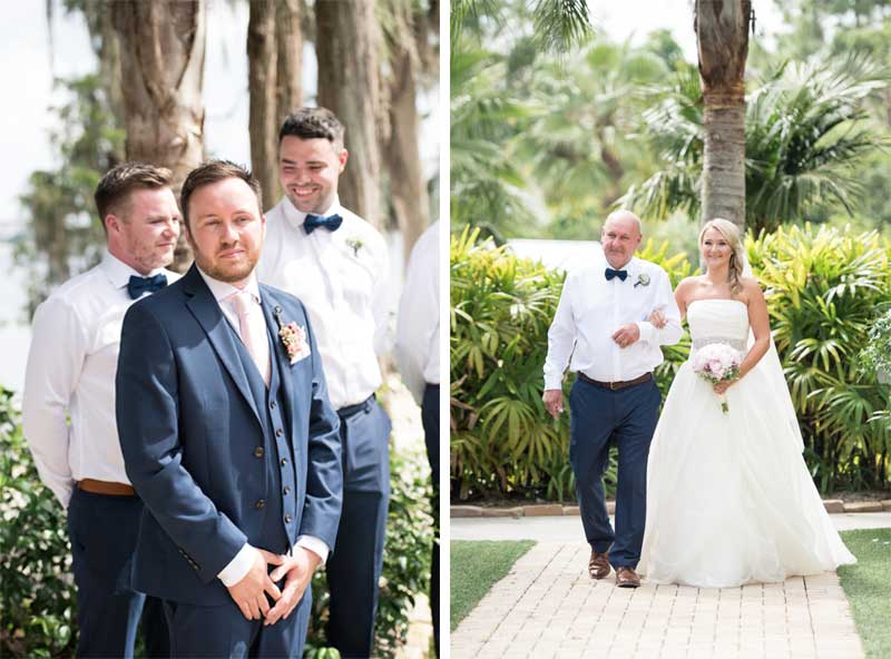 bride walking up the aisle