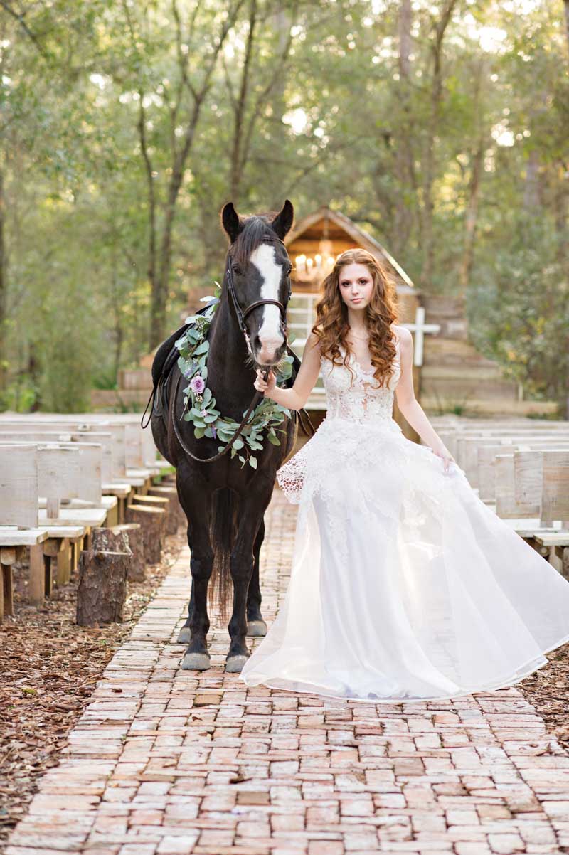 forest themed wedding dress